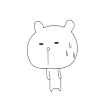 Cute & healing transparent bear sticker #7183288