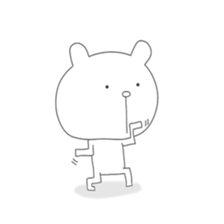 Cute & healing transparent bear sticker #7183289