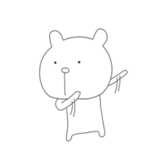 Cute & healing transparent bear sticker #7183290