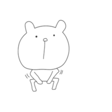 Cute & healing transparent bear sticker #7183291