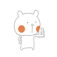 Cute & healing transparent bear sticker #7183292