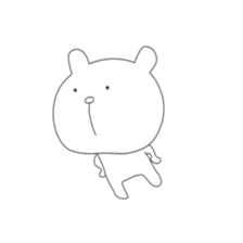 Cute & healing transparent bear sticker #7183297