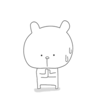 Cute & healing transparent bear sticker #7183298