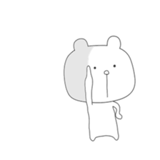 Cute & healing transparent bear sticker #7183303