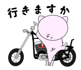 The pig began to ride a motorcycle 3rd sticker #7185148