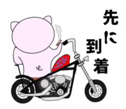 The pig began to ride a motorcycle 3rd sticker #7185165