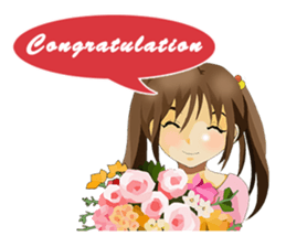 Daily conversation of Kyoto valve women sticker #7185391