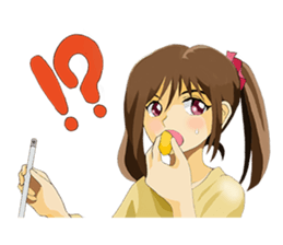 Daily conversation of Kyoto valve women sticker #7185398