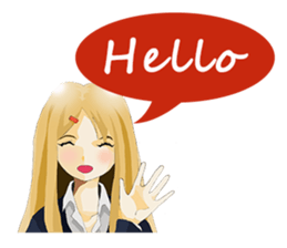 Daily conversation of Kyoto valve women sticker #7185400