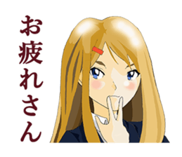 Daily conversation of Kyoto valve women sticker #7185401