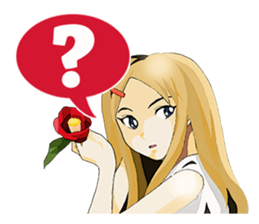 Daily conversation of Kyoto valve women sticker #7185410