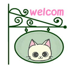 Sticker of an expressive cat daily life sticker #7185696