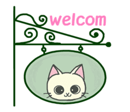 Sticker of an expressive cat daily life sticker #7185696