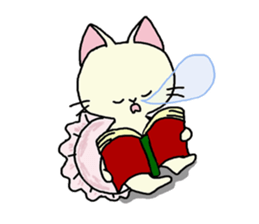 Sticker of an expressive cat daily life sticker #7185713