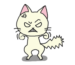 Sticker of an expressive cat daily life sticker #7185716
