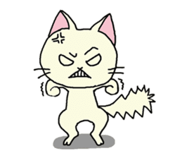 Sticker of an expressive cat daily life sticker #7185716