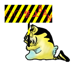 Tiger puffer Mr. balloons mock sticker #7186907