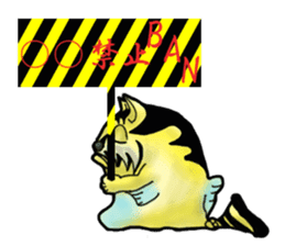 Tiger puffer Mr. balloons mock sticker #7186907