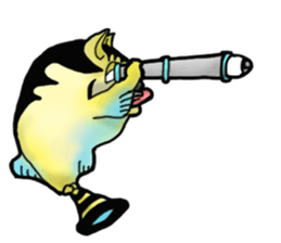 Tiger puffer Mr. balloons mock sticker #7186914