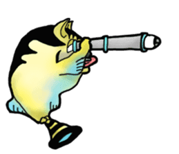 Tiger puffer Mr. balloons mock sticker #7186914