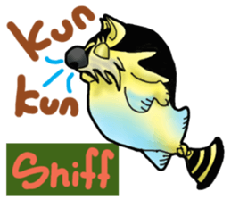 Tiger puffer Mr. balloons mock sticker #7186917