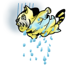 Tiger puffer Mr. balloons mock sticker #7186925