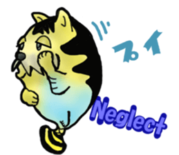 Tiger puffer Mr. balloons mock sticker #7186928