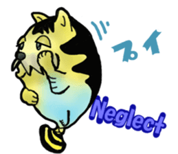 Tiger puffer Mr. balloons mock sticker #7186928