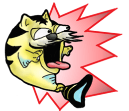 Tiger puffer Mr. balloons mock sticker #7186931