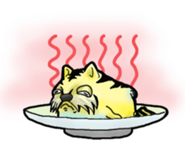 Tiger puffer Mr. balloons mock sticker #7186934