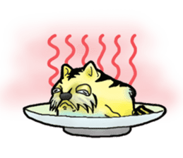 Tiger puffer Mr. balloons mock sticker #7186934