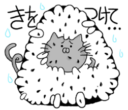 Rice ball cat sticker #7187463