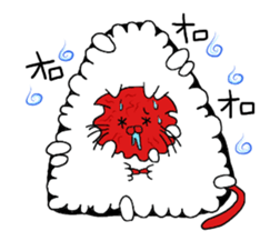 Rice ball cat sticker #7187470