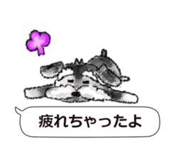 The dog which loves to talk sticker #7188030