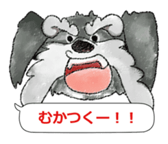 The dog which loves to talk sticker #7188034