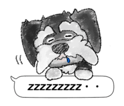 The dog which loves to talk sticker #7188036