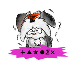 The dog which loves to talk sticker #7188051