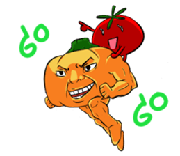 Pumpkinboy and Tomatogirl sticker #7188159