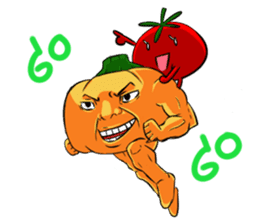 Pumpkinboy and Tomatogirl sticker #7188159