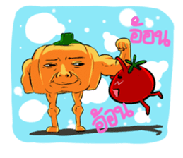 Pumpkinboy and Tomatogirl sticker #7188167