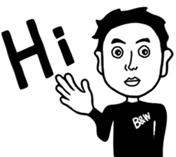 BlackandWhite Man sticker #7188176