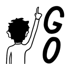 BlackandWhite Man sticker #7188186