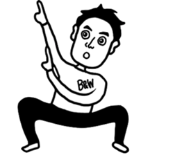 BlackandWhite Man sticker #7188189