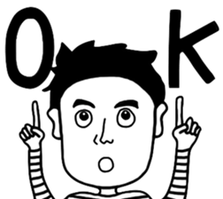 BlackandWhite Man sticker #7188191