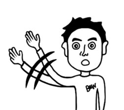 BlackandWhite Man sticker #7188194