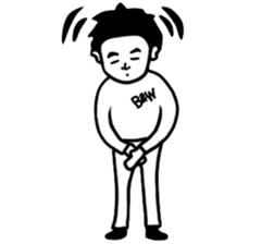 BlackandWhite Man sticker #7188196