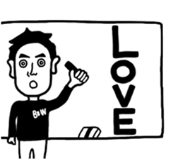 BlackandWhite Man sticker #7188197