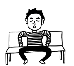 BlackandWhite Man sticker #7188199