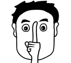 BlackandWhite Man sticker #7188204