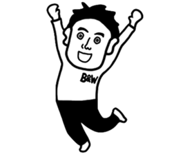 BlackandWhite Man sticker #7188205